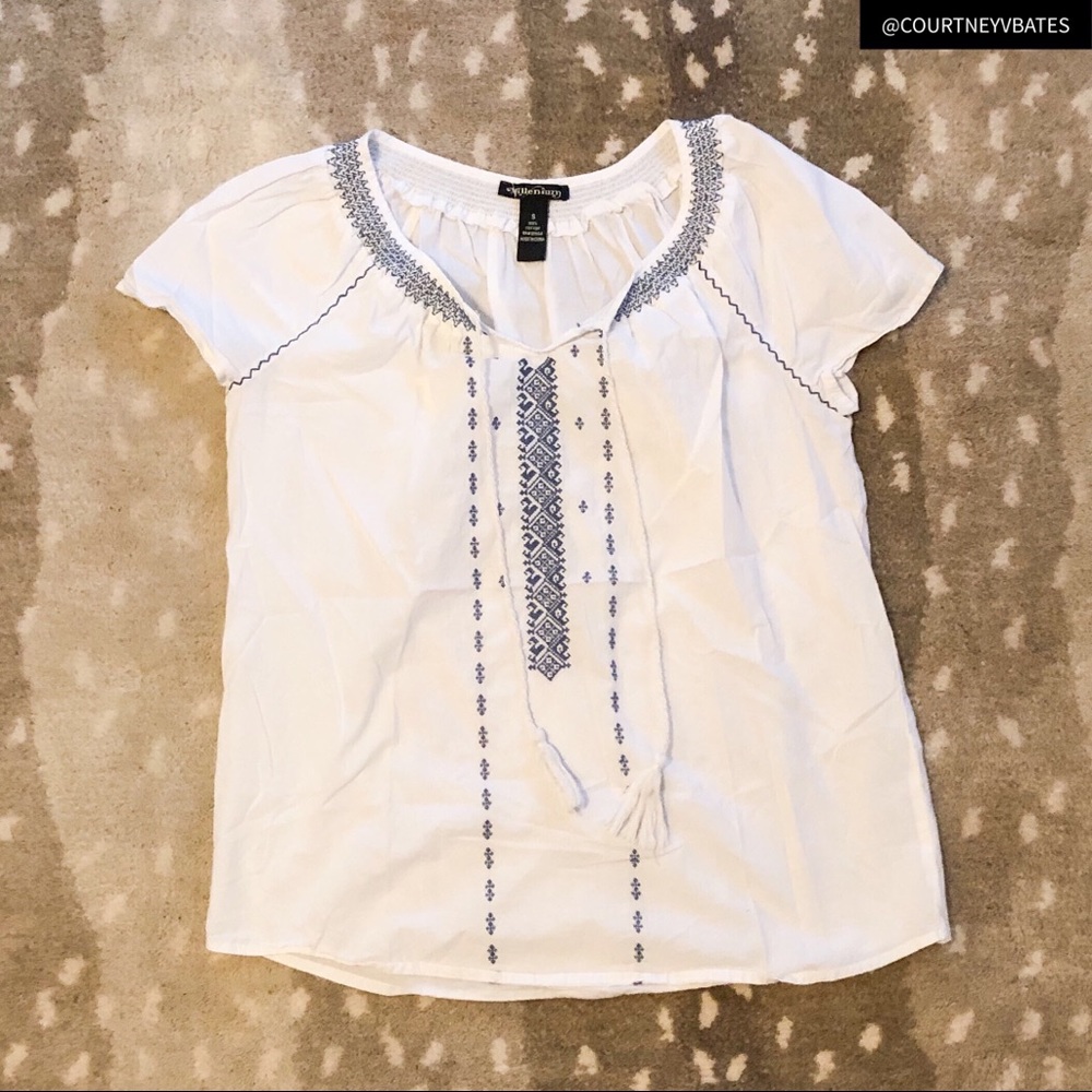 White Peasant Top